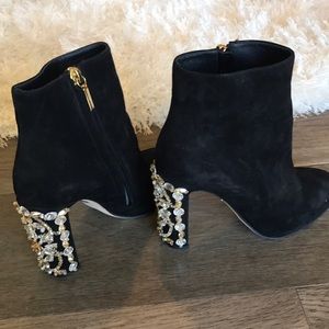Suede and embellished Dolce Gabbana booties
